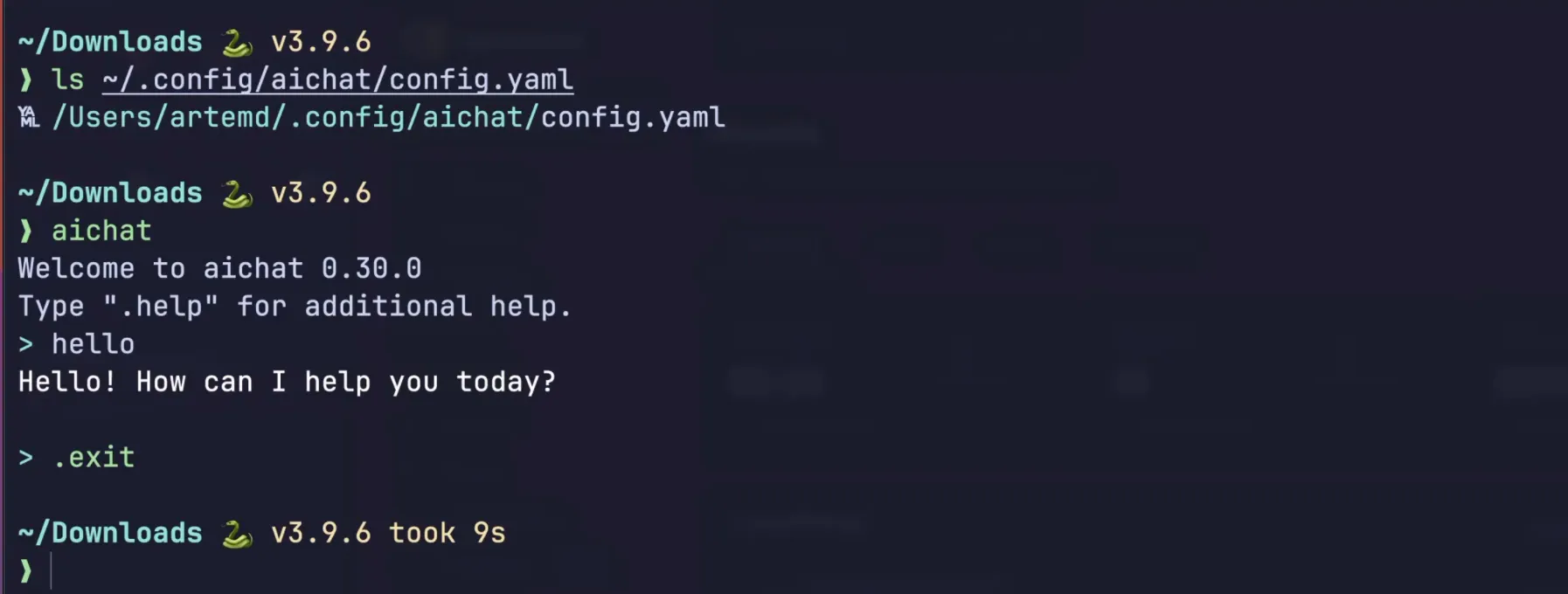The AIChat REPL