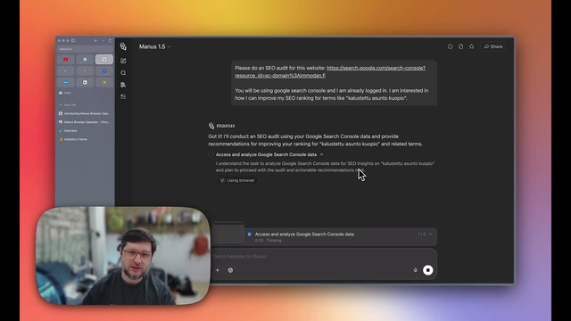 Thumbnail for How I use Manus Browser Operator in daily marketing work