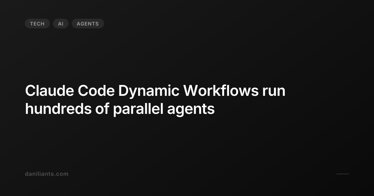 Claude Code Dynamic Workflows run hundreds of parallel agents