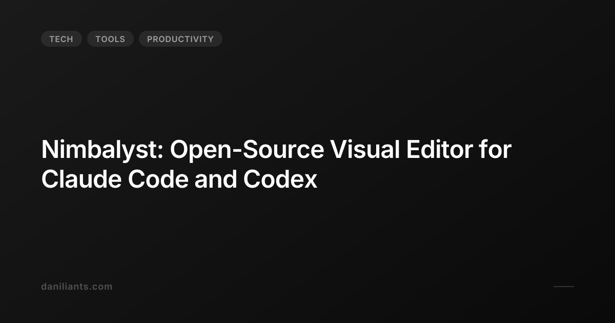 codex is an open-source, ai-assisted translation... Nimbalyst: Open-Source Visual Editor for Claude Code and Codex